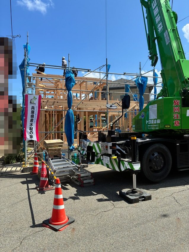 【新築】《9月上旬》兵庫県豊岡市｜建前を迎え、無事に上棟できました！