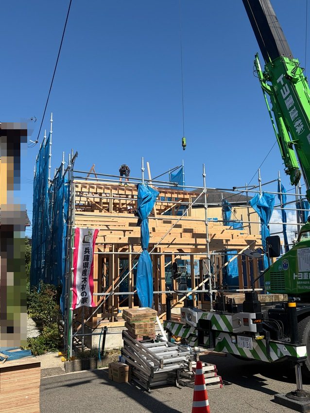 【新築】《9月上旬》兵庫県豊岡市｜建前を迎え、無事に上棟できました！