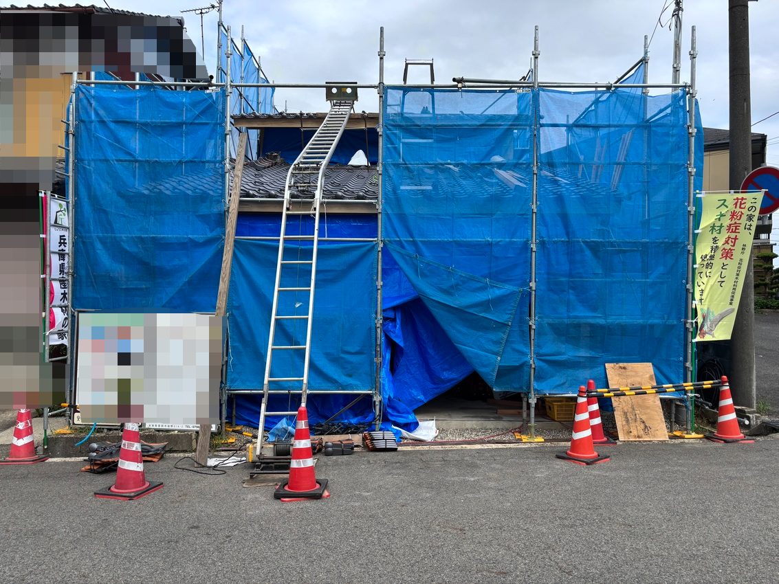 【新築】《9月中旬》兵庫県豊岡市|瓦葺き、大工工事始まりました!